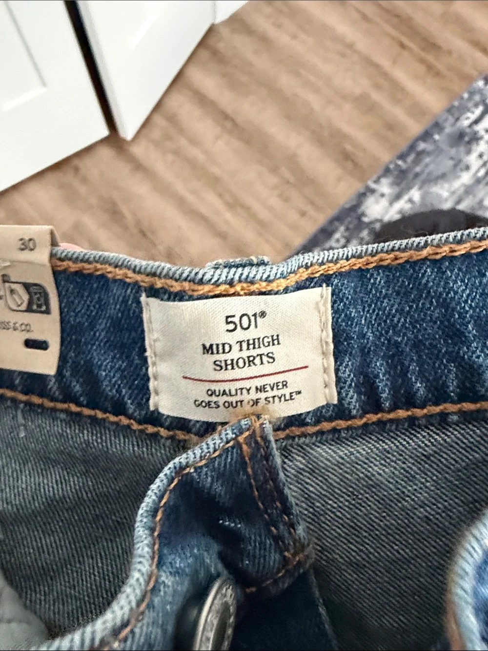 Levi's Medium Blue Denim Jean Shorts
